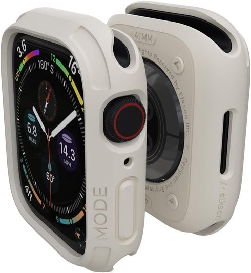 elkson Apple Watch 9 8 7 41mm 6 SE 5 4 case 40mm iwatch Quattro Series Bumper Cases Protection Compatible with Apple Watch Durable Military Grade ...