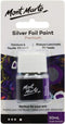 Mont Marte Premium Silver Foil Paint 0.67oz (20ml), Suitable for Pour Painting, High Pigment Level, Shimmering Color...