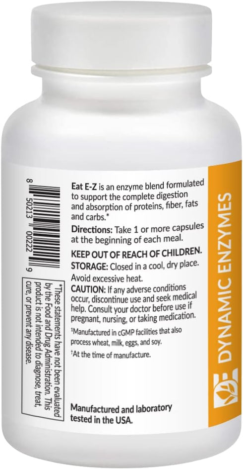 Eat E-Z Digestive Enzymes (90 Count) for Gut Health; Anti-Bloating; Digestive Enzyme for Immune Support...