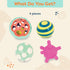B. toys- B. baby- 4 Sensory Balls – Baby Toys – Developmental Play – Rubber Balls with Textures, Sounds, Lights – Ball-a-baloos- 6 Months +...