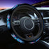 Swono Butterfly and Flower Universal 15" Steering Wheel Covers Abstract Blue Butterfly and Pink Flower Cute Car Steering Wheel Cover for Men Women...