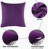 Throw Pillow Cover Velvet Purple - 18 x 18 Inch Pillow Cushion Cover - Set of 2 Square Eggplant Cushion Case, Gift for Sofa, Chair, bedroom and No...
