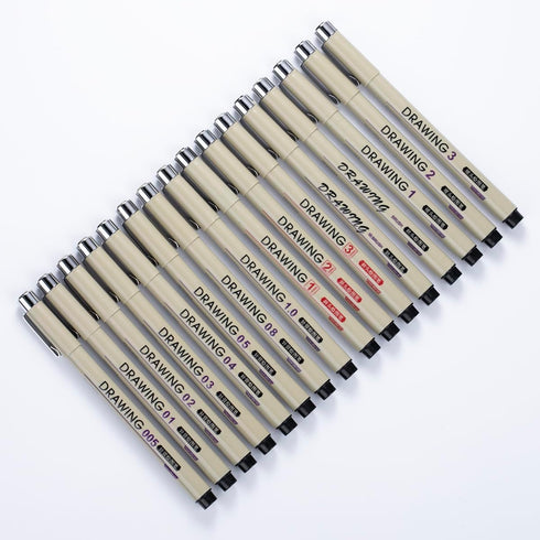 16 Pack Micro Pen Set, Micro Fine Liner Drawing Art Pens Waterproof Ink Set Archival Black Drawing Pens for Writing, Drawing, Journaling, Sketchin...