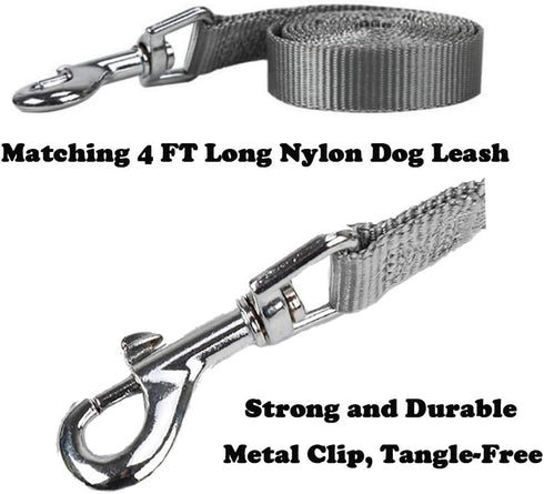 Dog Harness and Leash Set, Soft Mesh No Pull Dog Cat Harness Vest with Bowtie Bell for Small Dogs Puppy and Cats Outdoor Training and Running Clas...