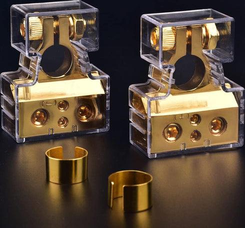 Battery Post Terminals, 0/2/4/6/8/10 AWG Inputs Battery Terminals, Multiple Battery Terminal Connectors, Positive Negative Car Battery Terminal, B...