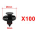 100pcs- Nylon Fender Trim Panel Bumper Shield Retainer Fastener Rivet Push-Type Clips for 8mm Hole fit Nissan Infiniti 01553-09321 Auto Body...
