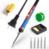 Soldering Iron Kit, 60W 110V Soldering Welding Iron Kit with Ceramic Heater, 10 in 1 Adjustable Temperature Soldering Welding Iron Kit Soldering I...
