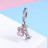 Dog Paw Charm Fit for Pandora Charms Bracelet Pink Crystals Dangle Charms Birthday Jewelry Gifts for women...