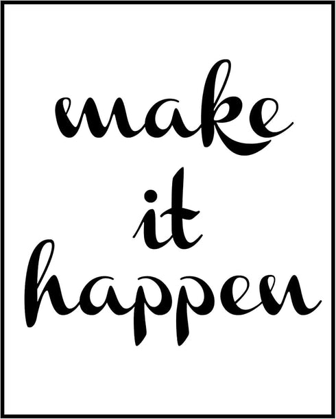 Posterizer 1 pcs-Make It Happen- Positive Uplifting quote-Motivational & Inspirational Art-Quotes and Poems-Gift for Boss, Manager- UNFRAMED Wall ...