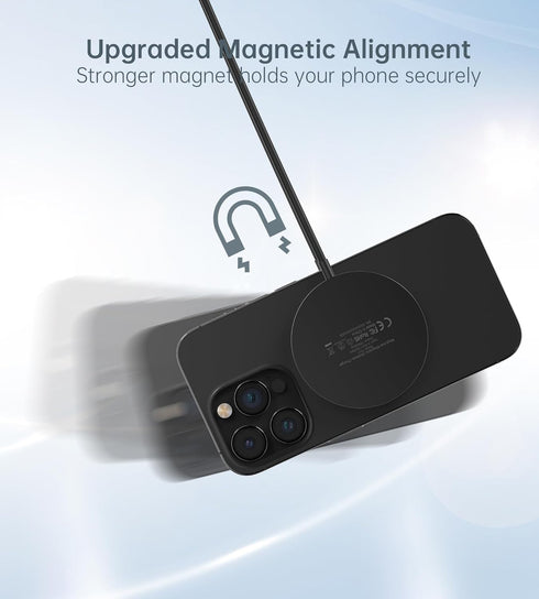 Magnetic Wireless Charger for iPhone 15/14/13/12 - Mag Charger+20W USB C Adapter, Fast Wireless Charging Stand/Pad with 5ft Cable for iPhone 15/14...