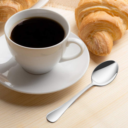 12-Pieces Teaspoons, HaWare Stainless Steel 6.7 Inches Small Spoons for Dessert Coffee, Classic Elegant Design, Mirror Polished, Dishwasher Safe...