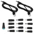 2PCS 5V USB2.0 to DC Power Cable USB to DC Charging Cord with 13 Connector Plugs for Laptops Monitors Power Banks Speakers......