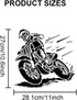 Motocross Stencils 11.8×11.8inch Large Square Motorcycle Stencil Template with Paint Brush on Wood, Canvas, Paper, Fabric, Wall and Furniture...