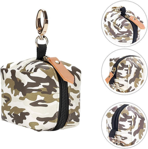 Amosfun Baby Pacifier Bag Waterproof PU Storage Bag Durable Soother Infant Storage Holder Baby Pacifier Box for Mom Outdoor Use Camouflage...