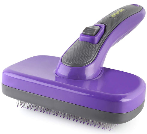 Hertzko Self Cleaning Slicker Brush for Pets, Dog & Cat Brush, Dog Brush for Shedding, Cat & Dog Grooming, Grooming Brushes for Long Short Haired ...