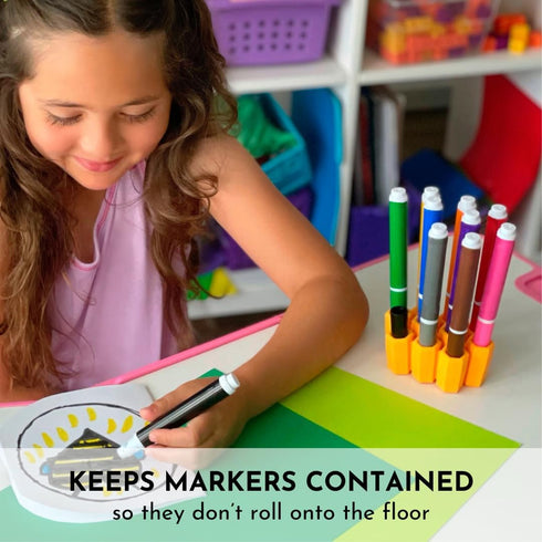 Big Bee, Little Bee - Marker Parker, Holder to Keep Markers Organized, Fits Most Broad and Fine Tip Markers, 100% Silicone, As Seen on Shark Tank,...