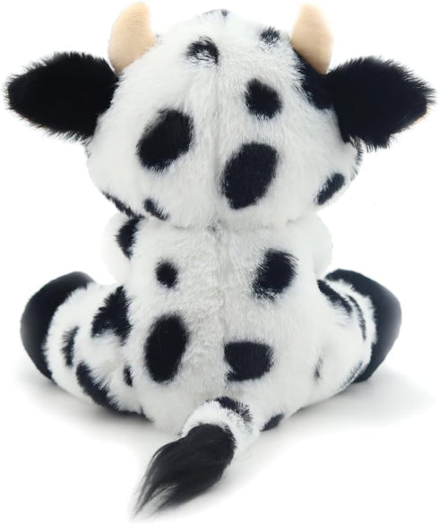 Injoy Group 9”Milk Cow Soft Stuffed Plushie Toys,Cute Cattle Toys Lifelike Stuffed Animal for Children Kids, White and Black...