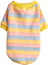 Striped Dog Sweater for Small Dogs Winter Sweatshirt Warm Pet Puppy Clothes Doggie Cat Clothing, Pink Yellow, XLarge...