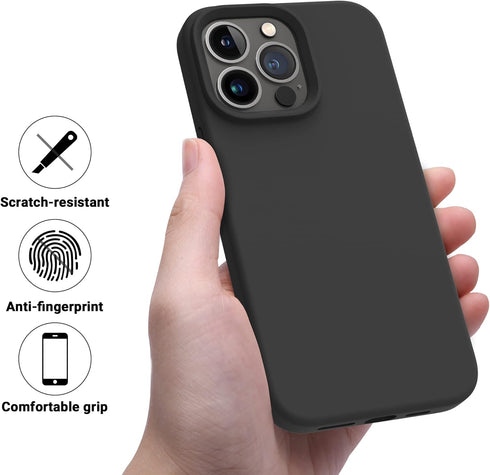 OTOFLY Designed for iPhone 14 Pro Case, Silicone Shockproof Slim Thin Phone Case for iPhone 14 Pro 6.1 inch (Black)...