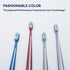 Soft Bristle Toothbrush - Silver Purple Duo with Dual Heart-Shaped Design - Set of 2 for Gentle and Effective Oral Care...