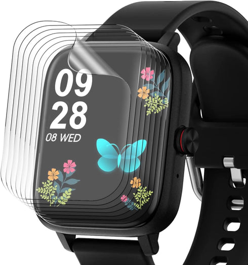 8 Pack for 1.69" or 1.7" Smartwatch Screen Protector, Soft Film for aeac, AOKESI, ENOMIR, Fitpolo, FVYAO, Gydom, HAFURY,IDO, Tensky, Veryfit, VRPE...