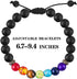 WAINIS 2-14 Pcs Men Women 8mm Lava Rock 7 Chakra Aromatherapy Essential Oil Diffuser Bracelet Elastic Natural Stone Yoga Beads Bracelet 14 TC...