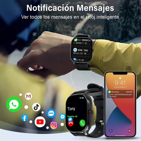 Smart Watch (Answer/Make Calls), 2024 Newest 2.01“Inch Fitness Tracker, Heart Rate/Sleep Monitor/Pedometer/Calories, Multiple Sports Modes, Waterp...