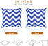 Outdoor Throw Pillow Covers 18×18 Inch, 2 Pack Waterproof Striped Throw Pillow Cases, Decorative Outdoor Couch Pillow Covers for Cushion Patio Por...