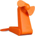 O2COOL Personal Battery Pocket and Table Desk Fan - Carabiner Clip - Flip Down Stand - Quiet - Foam Blades - Orange...