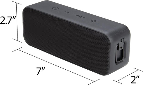 QFX BT-ZX1 10+ Watt TWS Bluetooth IPX7 Waterproof Certified Rechargeable Portable Speaker with Punchy Bass, Zero Distortion, 24-Hour Battery Life,...