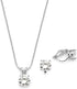 Mariell Platinum Plated Cubic Zirconia Jewelry Set - 2cwt Round Pendant with Matching Clip-On Earrings...