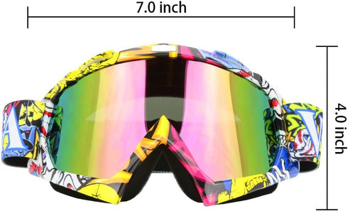 JAMIEWIN Motocross Goggles for ATV, Dirt Bike, Motorcycle, UTV & MX - OTG Offroad Riding Goggles with Anti UV, Dustproof & Anti Fog Protection for...