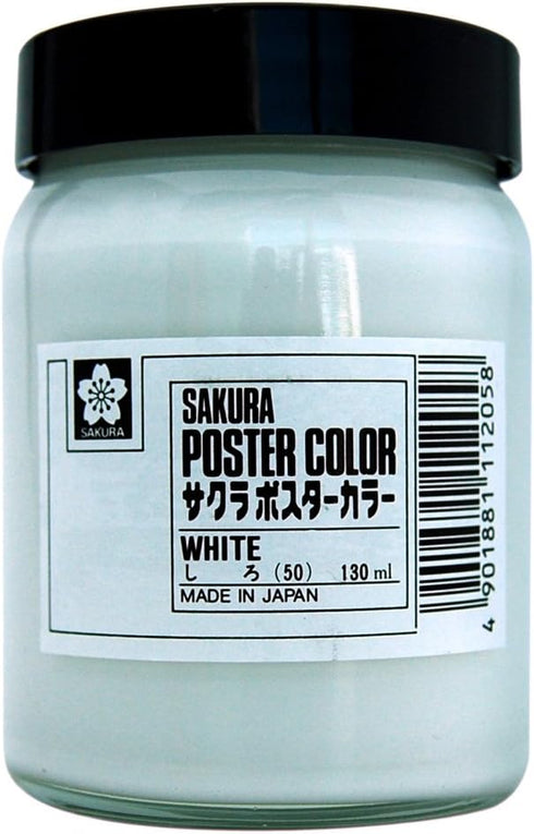 Sakura Crepas PW130ML#50 Paint Poster Color 130ml White...