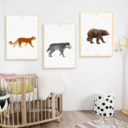 Rolin Roly 9Pcs Animal Painting Stencils Horse Drawing Stencil Forest Animals Painting Template Plastic Templates for DIY Project Giraffe Lion Tig...