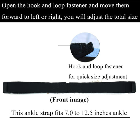 Hook and Loop Ankle Strap for Compatible with Fitbit Luxe Fitness Tracker, Sport Ankle Strap for Men and Women (Black)...