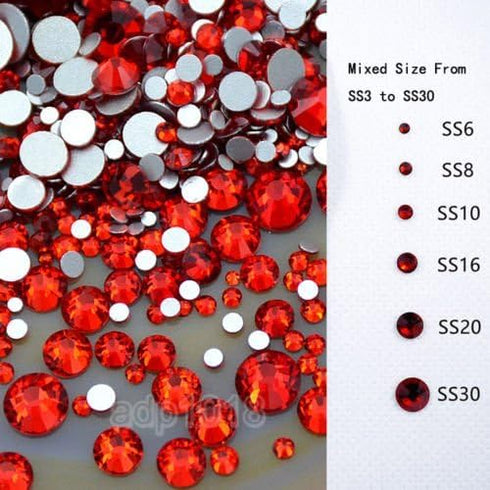 AD Beads 1440 Pieces Mixed Size No Hotfix Glue on Quality Glass Flatback Rhinestones Round Crystal Gems (21 Citrine)...