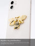 Allengel Bee Phone Ring Holder Finger Kickstand with Crystal, Cute Phone Ring Grip Holder for iPhone or Smartphone Cases, Gold Black...