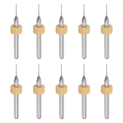 uxcell Micro PCB Drill Bit Set, 1/8" Shank 0.55mm Solid Tungsten Carbide CNC Engraving Print Circuit Board Drill Bits Rotary Tool 10pcs...