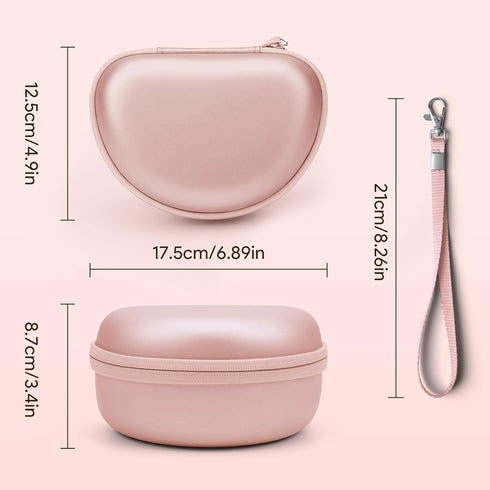 Yinke Case for Beats Solo3 /Solo 4 On-Ear Headphones, Portable Travel Hard Shell Storage Bag (Rose Gold)...