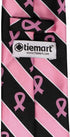 tiemart Pink Ribbon Breast Cancer Awareness Striped Tie in Black...