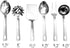 Darware Complete Serving Set (6-Piece, Silver); w/Pasta Server, Fork, Slotted Spoon, Ladle, & Cake/Casserole Server...