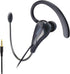 Wired Mono Single Headset One Hook Design Earphone Earbud with Bendable Boom Arm Mic, Adjustable Ear Angle and Earhook Length, 15mm Driver, 3.5mm ...