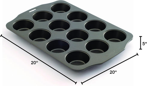 NORPRO 12 Muffin Pan, 1 EA...