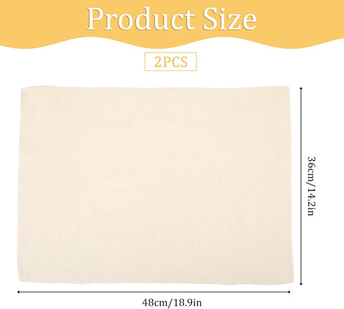 2PCS Proofing Cloth for Bread Baking 14x18 Inches Linen Cloth Reusable Bread Proofing Cloth Thick Baking Bread Cloth for Dough, Baguettes, Loaves,...