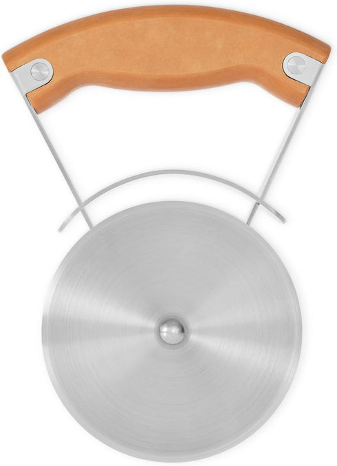 Full Circle Slice, Stainless Steel Precision Pizza Wheel with Safety Cover: Effortless Slicing, Innovative, Eco-Friendly. Dishwahser Safe....