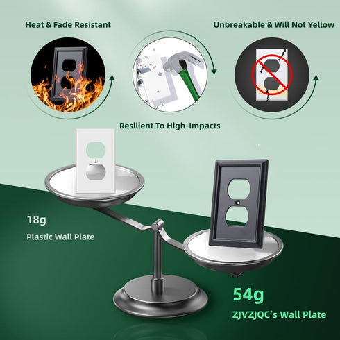 Wall Plates Decorative Outlet Covers Electrical Switch Plates Light Switch Cover - Bamboo Fiber Material Standard Size Wall Plates of various 13 s...