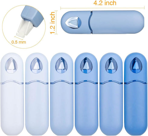 White Out Correction Tape, 6Pcs Easy to Use Applicators for Instant Corrections, Correction Tape Dispenser for Office Aesthetic School Supplies(Gr...