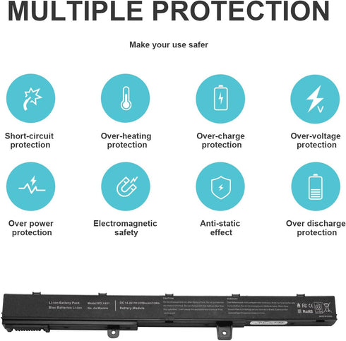 Fancy Buying Laptop Battery for Asus X551M X551 X551C X551CA X551MA X451 X451C Series A41 D550 0B110-00250100 A31N1319 A41N1308 A31LJ91 High Perfo...