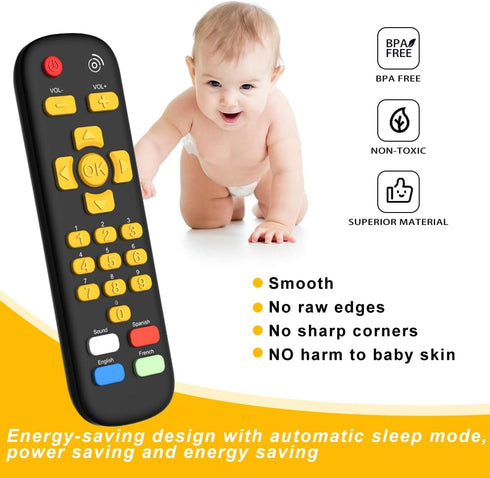 Baby TV Remote Control Toy with Light and Sounds, Kids Musical Early Education Learning Realistic Toddler Remote Toys for Preschool Infant Toddler...