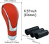 Leather Gear Shift Knob Car Shifter Lever Head Weighted Stick Lever Handle for Most Manual Automatic Vehicles (Red)...
